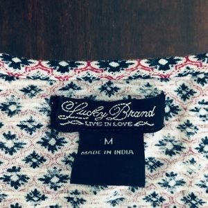 Lucky Brand tunic cotton top size M